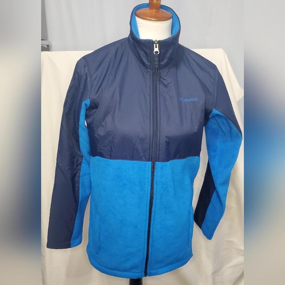 Blue and Black Zipper Up Columbia Kids Jacket Size XL